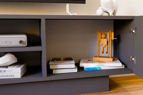 DORA ÇİFT KAPAKLI TELEVİZYON SEHPASI, ANTRASİT, 140 CM