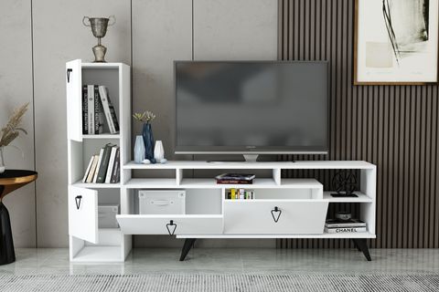 DERYA DEKOR EMMY TV ÜNİTESİ, BEYAZ
