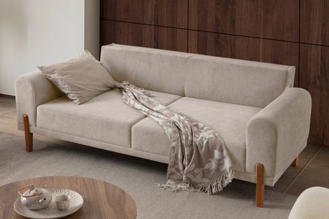 HAMBURG PLUS SIRT MEKANİZMALI ÜÇLÜ KOLTUK, SÜTLÜ KAHVE