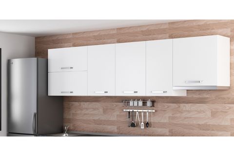 MİNAR 280 CM MUTFAK DOLABI BEYAZ 280-B8-ÜST MODÜL