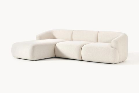 MİLA KETEN KÖŞE KOLTUK, SOL KÖŞE, KIRIK BEYAZ