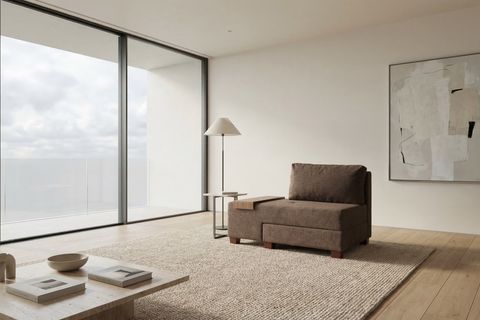 PERENNA YATAKLI TEKLİ KOLTUK, ŞÖNİL, KAHVE, SOL