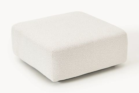 ALBA BUKLE PUF, BEYAZ