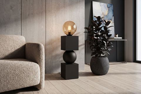SPHERE MASİF AHŞAP KÜRE LAMBADER, SİYAH