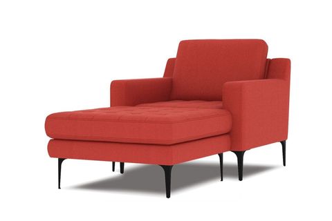 NORMOD MODÜLER UZANMALI TEKLİ KOLTUK, KIRMIZI, METAL SİYAH AYAK