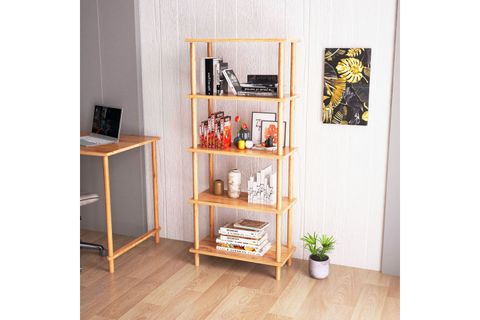 PİNA DEKORATİF KİTAPLIK, 5 RAFLI, ÇAM