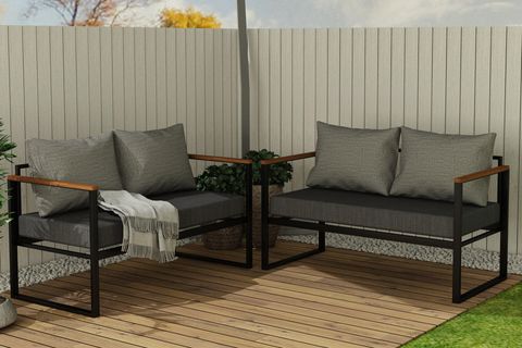 WOODESK NATURE İKİLİ BAHÇE TAKIMI, GRİ, CPT5507-130