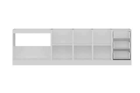 MİNAR 275 CM MUTFAK DOLABI BEYAZ ANTRASİT 275-A1-ALT MODÜL