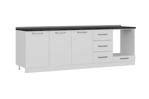MİNAR 260 CM MUTFAK DOLABI BEYAZ 260-B6-ALT MODÜL