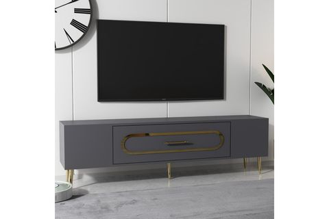 DEKOP TV SEHPASI, 3CT, ANTRASİT ALTIN