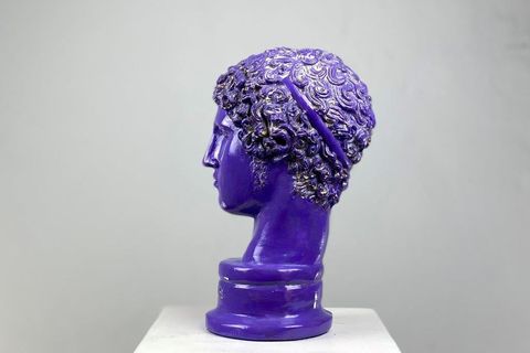 HERMES PURPLE PEARL POP ART DEKORATİF ROMA YUNAN HEYKELLERİ
