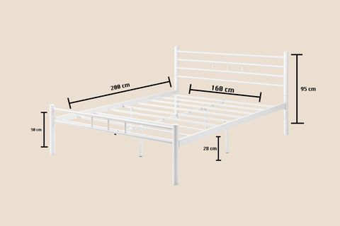 EVGER METAL KARYOLA, K70, BEYAZ, 160X200