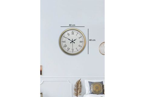 RETRO MODERN ROMA RAKAMLI METAL DUVAR SAATİ 40 CM