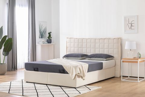 LUNA GRİD BAZA VE BAŞLIK SETİ, AÇIK KREM, 120X200