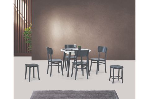 SİENA YUVARLAK MASA, ANTRASİT, 90X90