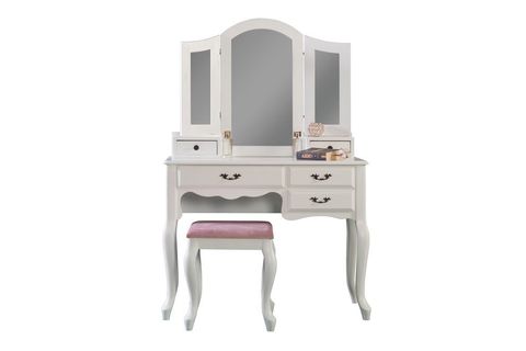 ALİNA MAKYAJ MASASI SET, BEYAZ