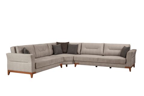 CROSBY ÇİFT BAZALI KÖŞE KOLTUK, KREM, SOL KÖŞE