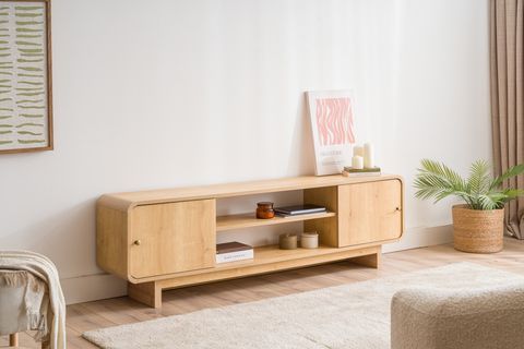 GİRONA TV SEHPASI, MEŞE, 180 CM