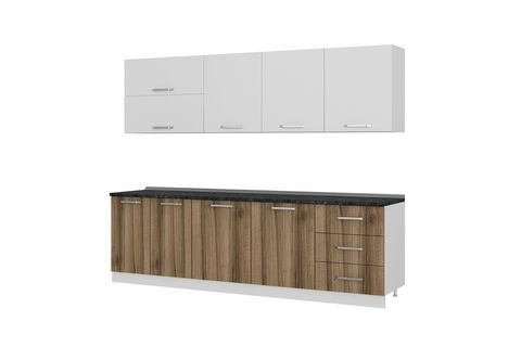 MİNAR EGE 270 CM MUTFAK DOLABI BEYAZ DORE 270-D1