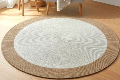 RİVA YUVARLAK MODEL HALI, KREM NATURAL, 150 CM