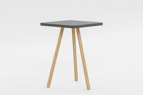 KOZİ KARE AHŞAP AYAKLI YAN SEHPA, ANTRASİT