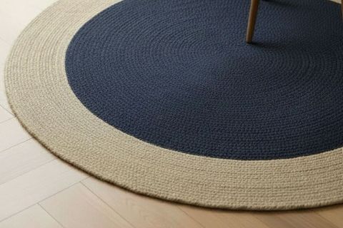 KONTRAST YUVARLAK MODEL HALI, SİYAH NATURAL, 100 CM