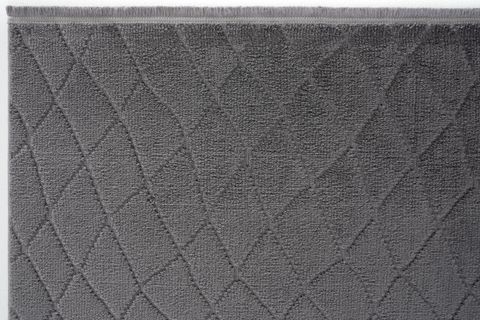  NEWYORK COOL KESME HALI 3112, YUMUŞAK TUŞELİ, ANTRASİT, 100X300