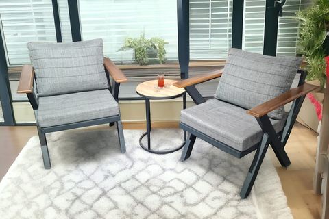 MİLAS BAHÇE BALKON TAKIMI, 2+1+1, AÇIK GRİ