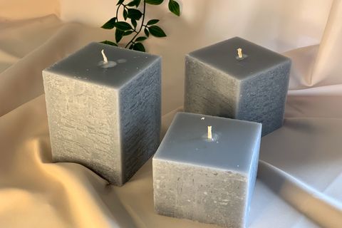 BETON DÖKÜM KARE MUM, ÜÇLÜ SET, AÇIK GRİ, ÇAP: 7,5
