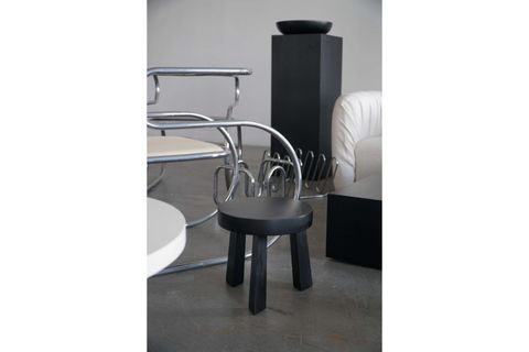 TUCA'S HOME SLİM STOOL TABURE, SİYAH, 30 CM