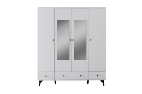 BİANCA AYNALI GARDIROP, 4 KAPAKLI