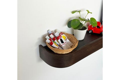 AHŞAP DOĞAL MASİF DUVAR RAFI, CEVİZ