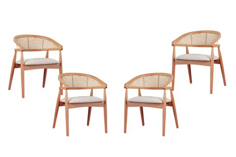 FLORİDA AHŞAP NATURAL SANDALYE, 2 ADET