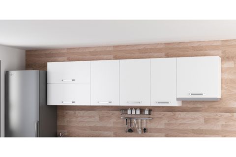 MİNAR 280 CM MUTFAK DOLABI BEYAZ 280-B8-ÜST MODÜL