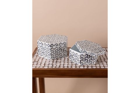 THE MİA SEDEF ALTIGEN KUTU 24X21X12 CM TLC0092