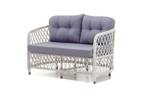 PALMA RATTAN İKİLİ OTURMA GRUBU, BEYAZ