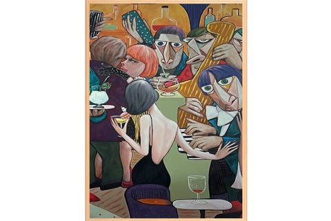 AHŞAP ÇERÇEVELİ DİSKO TABLO TABLO SETİ, 50X70