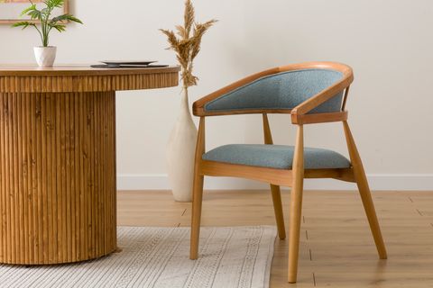 FİESTA SANDALYE, AÇIK MAVİ, NATURAL AYAK