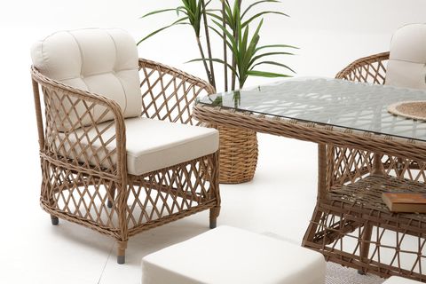 PALMA RATTAN ÜÇLÜ OTURMA GRUBU, CAPPUCCINO