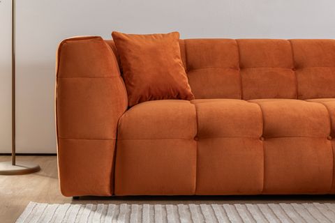 CADDY CORNER SOFA, RİGHT CHAİSE, BURNT ORANGE, UK