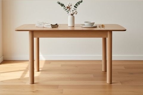 ELENA NATURAL AHŞAP AÇILIR BENCHLİ MUTFAK MASA TAKIMI, 80X120 CM