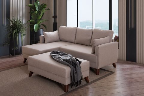 GLORİA MİNİ KÖŞE KOLTUK, KREM, SOL KÖŞE