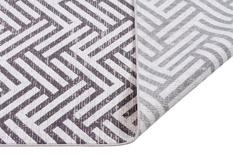 RİVA 8718 KREM ANTRASİT MAKİNE HALISI 160X230