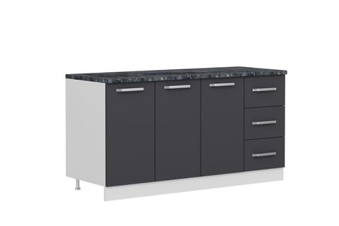 MİNAR 160 CM MUTFAK DOLABI BEYAZ ANTRASİT 160-A1-ALT MODÜL