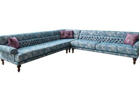 RETRO AYAKLI LOFT KÖŞE KOLTUK, MAVİ