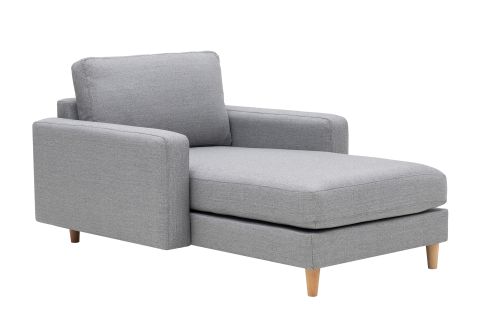 MERLİN DAYBED, İNCE KOL, NATUREL AYAK, KETEN KUMAŞ, GRİ