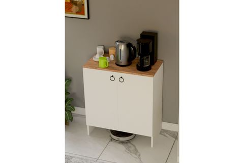 KABİ İKİ KAPAKLI ÇOK AMAÇLI DOLAP, BEYAZ