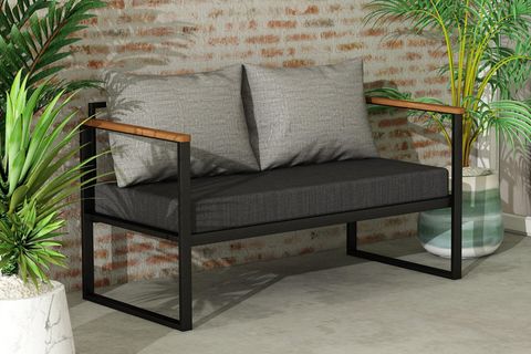 WOODESK NATURE İKİLİ BAHÇE KOLTUĞU, GRİ, CPT5505-130