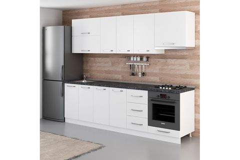MİNAR ASSOS 265 CM MUTFAK DOLABI BEYAZ 265-B8