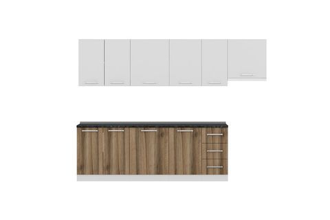 MİNAR LOTUS 290 CM MUTFAK DOLABI BEYAZ DORE 290-D4